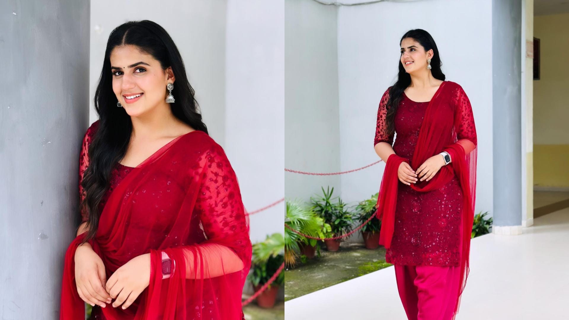 Karwa Chauth 2023 red colour trendy outfit for Karwa Chauth