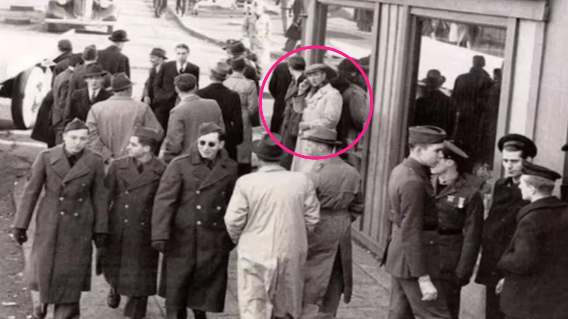 time travel photo man talking on phone 80 year old picture clicked in 1943 world war