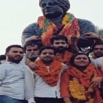 जीत के बाद एबीवीपी के तीनों छात्र