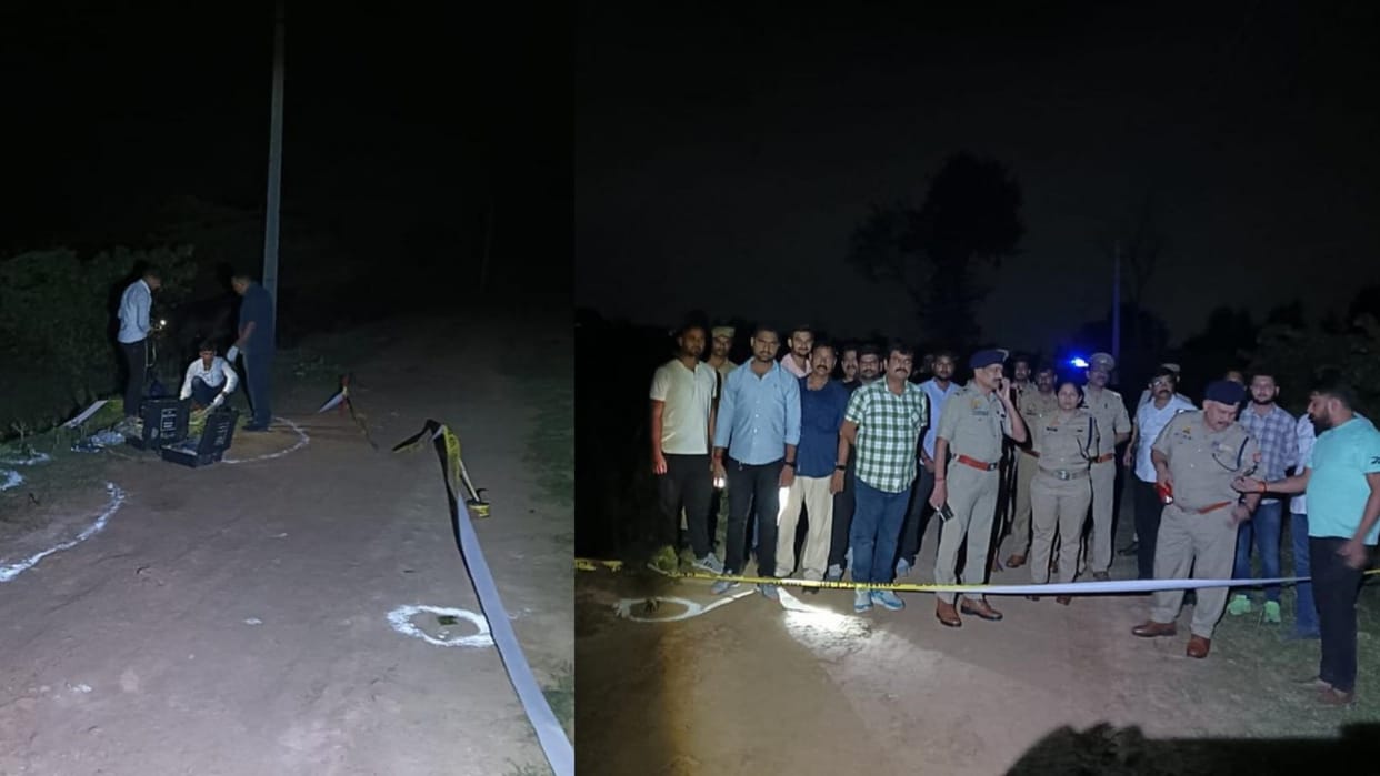 Encounter in barabanki between Police and animal smugglers.