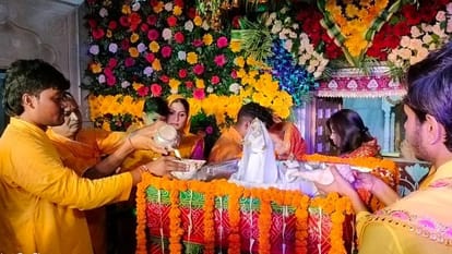 scene like Dwapar came true in Barsana situated on Brahmanchal mountain On birth of Radha Rani in Mathura