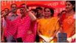 मातृशक्ति समागम को राजे ने किया संबोधित।