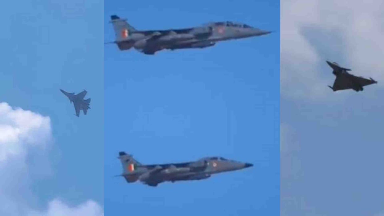 Indian Air Force fighter planes roar in preparation for the 91st anniversary of Bhopal Air Force.