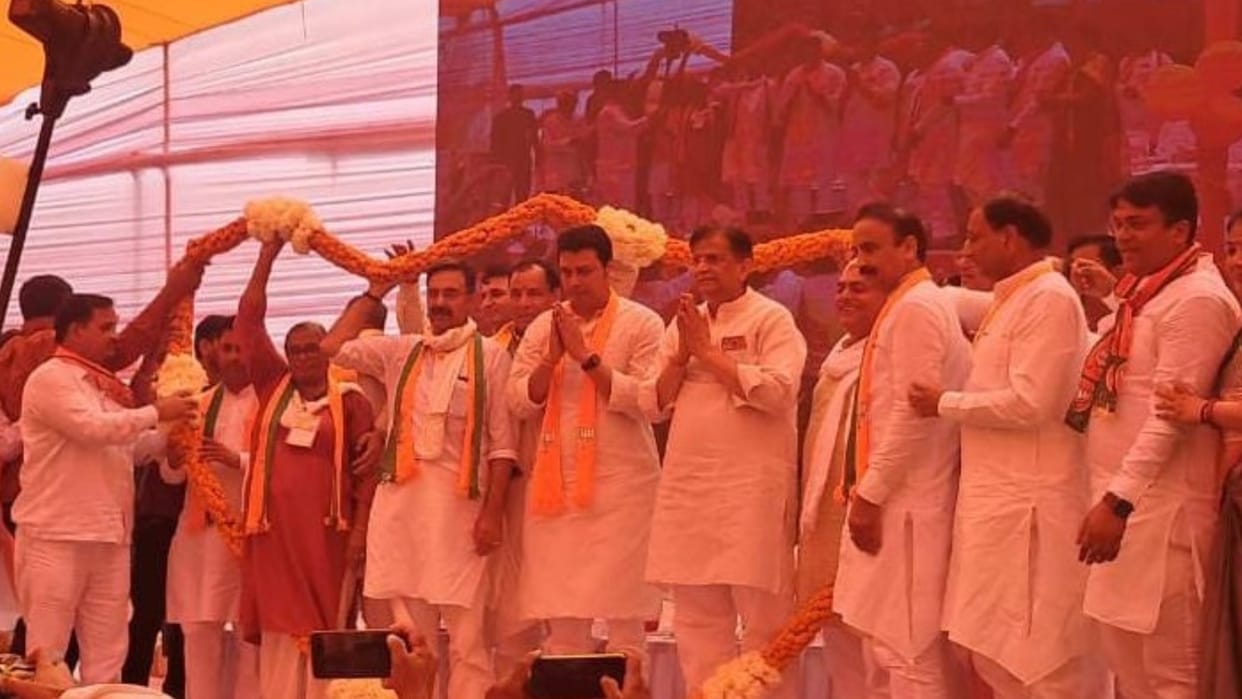 Haryana: Biplab Deb said- Public will wipe out Congress in 2024 elections