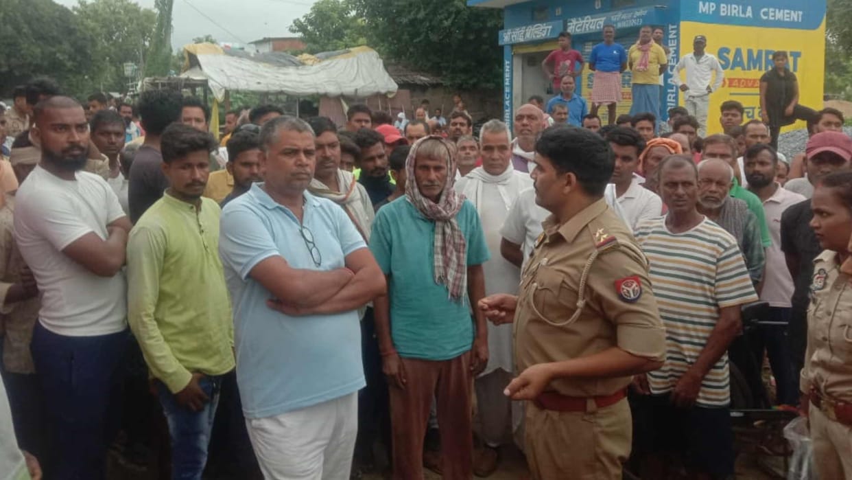 Truck crushed a woman riding a bike she died on spot accused absconding