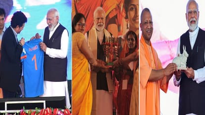 काशी ने अपने सांसद को दिए ये तोहफे: नंदी और मां दुर्गा की प्रतिमा, सचिन की जर्सी-क्रिकेट बैट, और क्या मिला? PM Modi received Nandi, Maa Durga statue, Sachin's jersey and cricket bat as gifts.