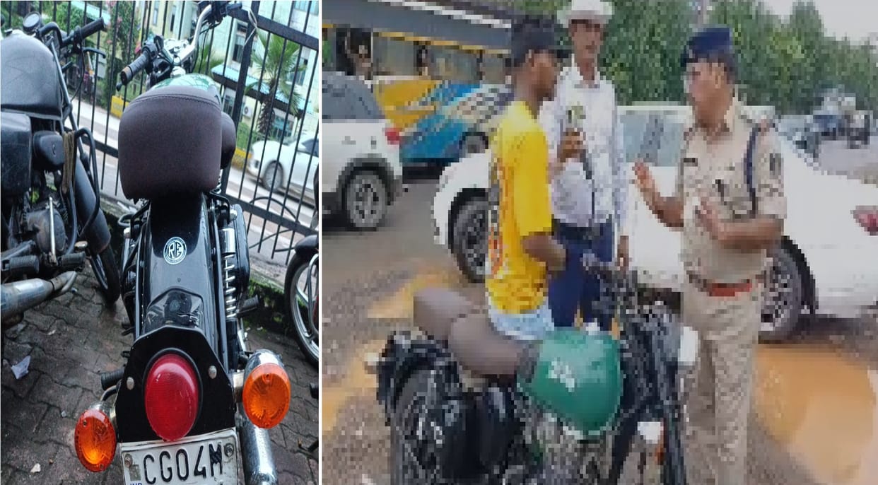 Raipur: Police imposed a fine of Rs 29 thousand on Bullet driver