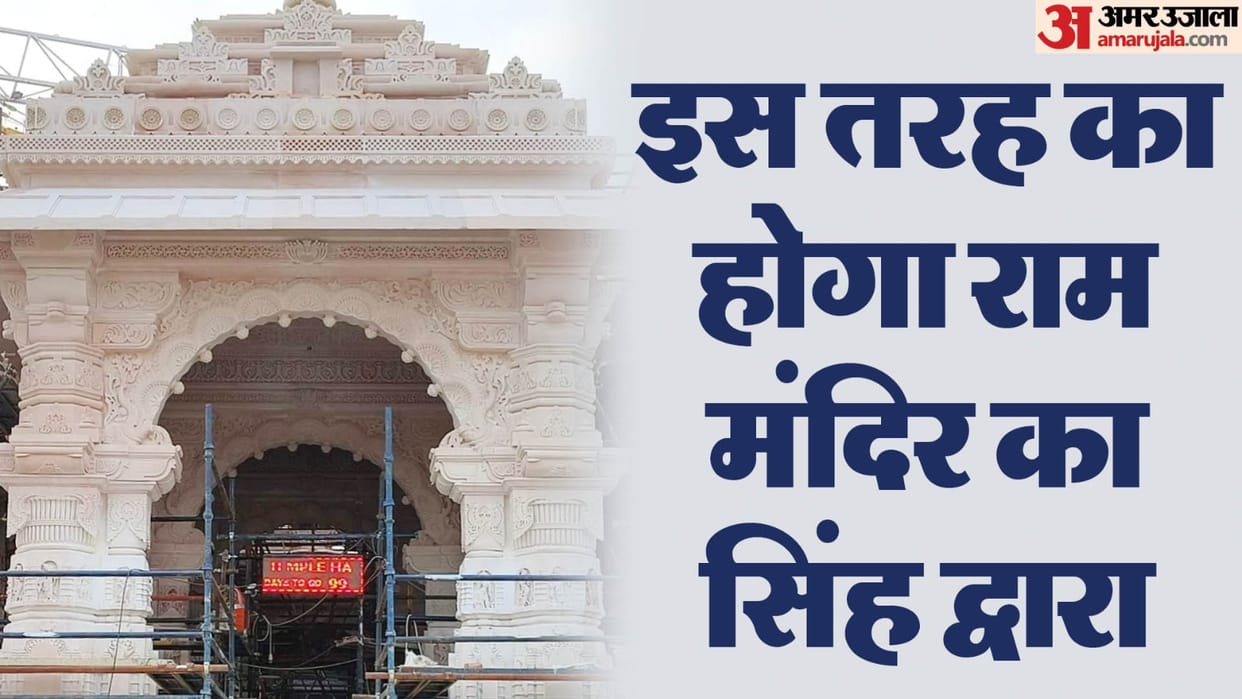 Ayodhya: 60 percent work of Ram temple completed, grand picture of Singhdwar released