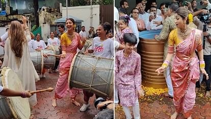 Ganesh Visarjan 2023 shilpa shetty full look for ganpati Visarjan