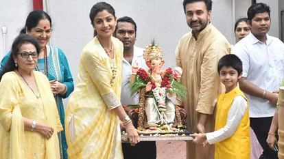 Ganesh Visarjan 2023 shilpa shetty full look for ganpati Visarjan