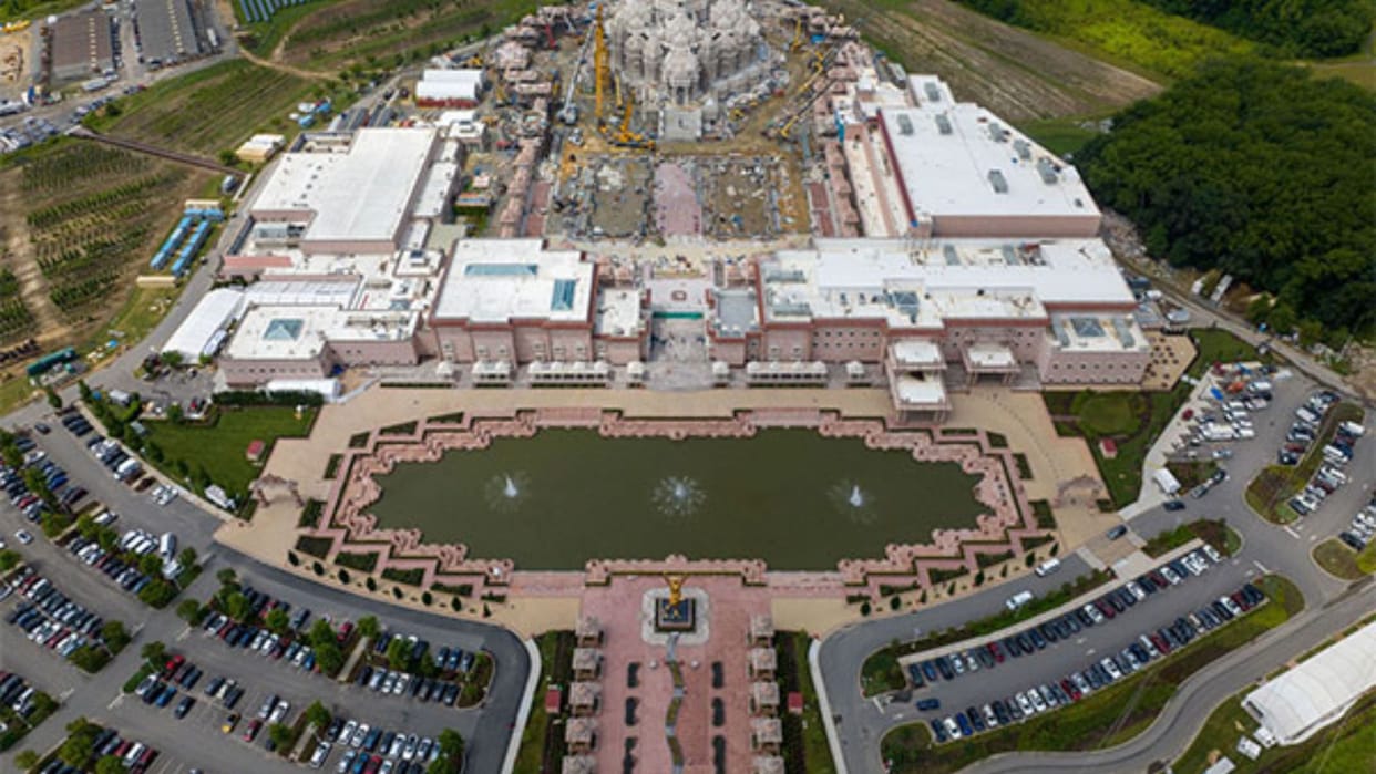 Sneak peek at US's largest hand-carved Hindu temple; to be inaugurated on October 8