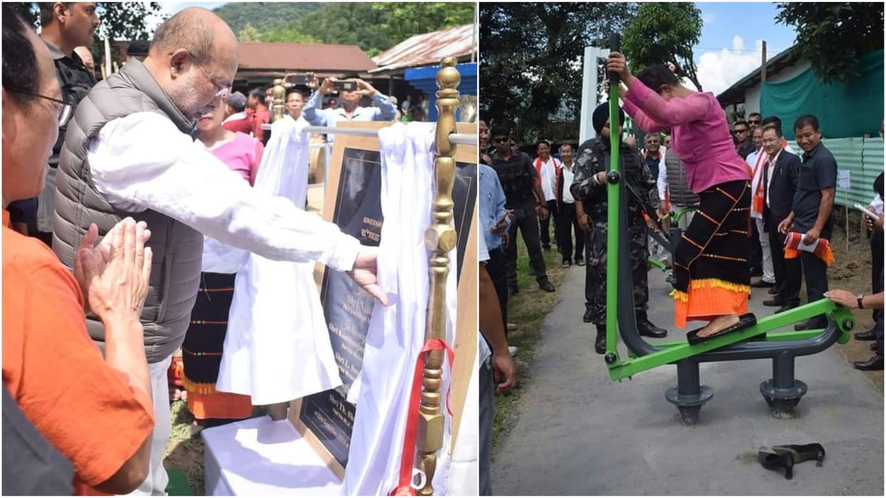 Manipur: Chief Minister Biren Singh inaugurated open gym laid several foundation stones