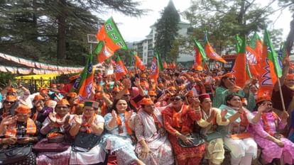 BJP Protest Shimla: विधानसभा मानसून सत्र के अंतिम दिन चौड़ा मैदान में गरजे भाजपा कार्यकर्ता himachal BJP protest in shimla chauda maidan today