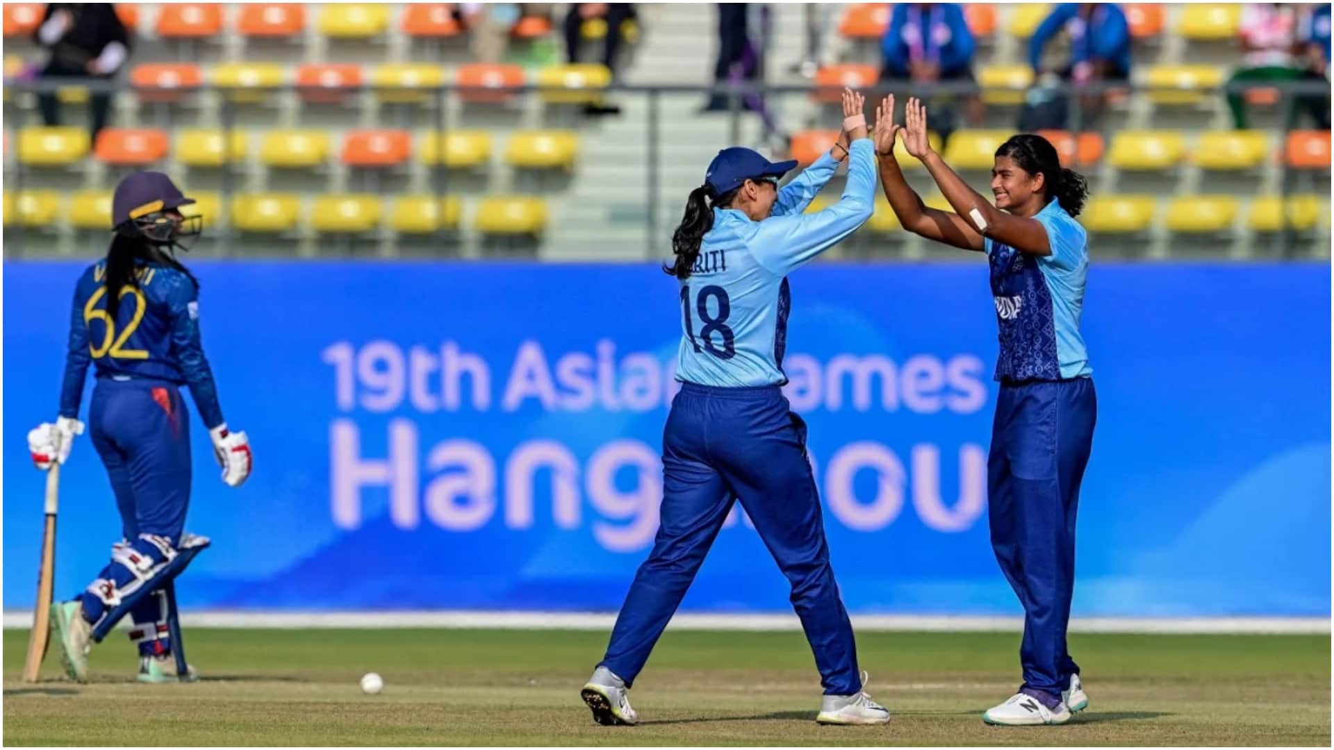 IND vs SL Asian Games Final: Indian womens cricket team won gold first time, Titas Sadhu, Smriti Jemimah Shine
