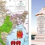 श्रीरामवनगमन का मानचित्र व मणिपर्वत पर लगने वाले श्रीराम स्तंभ का मॉडल।