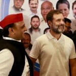 राहुल गांधी और अखिलेश यादव।