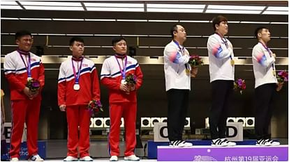 Asian Games 2023: खुलकर सामने आया दक्षिण और उत्तर कोरिया का विवाद; खेल भावना भूले एथलीट, कर दी शर्मनाक हरकत North Korean shooters refused to take group photo with South Korean Athletes in Podium