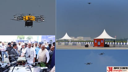 हैरतअंगेज करतब: ड्रोन ने बम बरसाए... दुश्मन के ठिकाने ढहाए, पलभर में ना'पाक' मंसूबों पर फेरा पानी, देखें फोटो Joint two-day drone show of Indian Air Force and Drone Federation of India in Ghaziabad