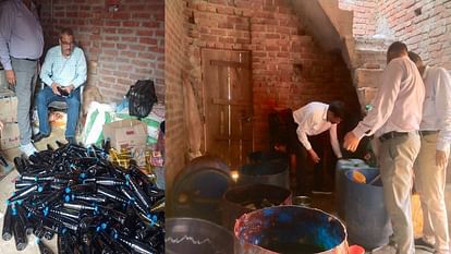 Food Safety Drug Department team has caught adulterated salt and sauce factory in Firozabad