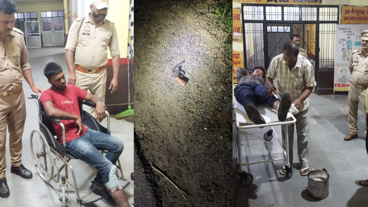 Four arrested after police encounter in Nawabganj thana in Gonda.