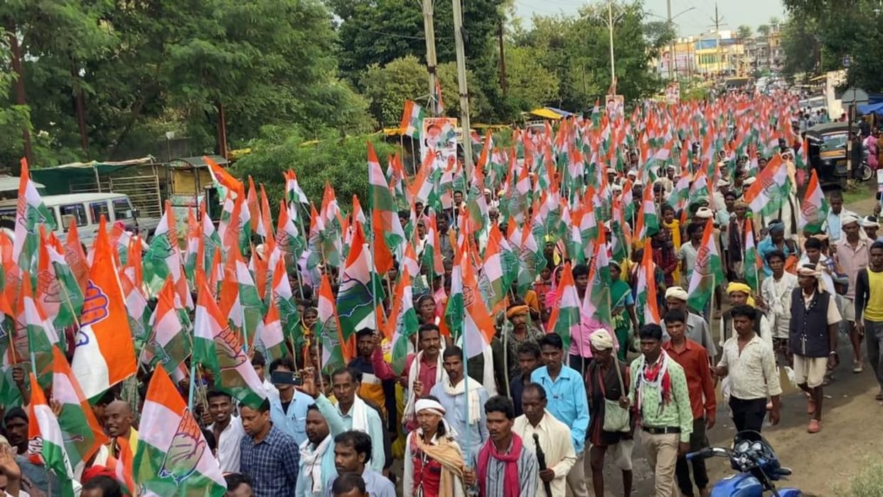 MP Election 2023: Congress show of strength on the pretext of Jan Aakrosh Yatra in Dindori,