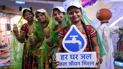 Stall built on theme of Har Ghar Jal Gaon was crowded all five days in UP Trade Show.