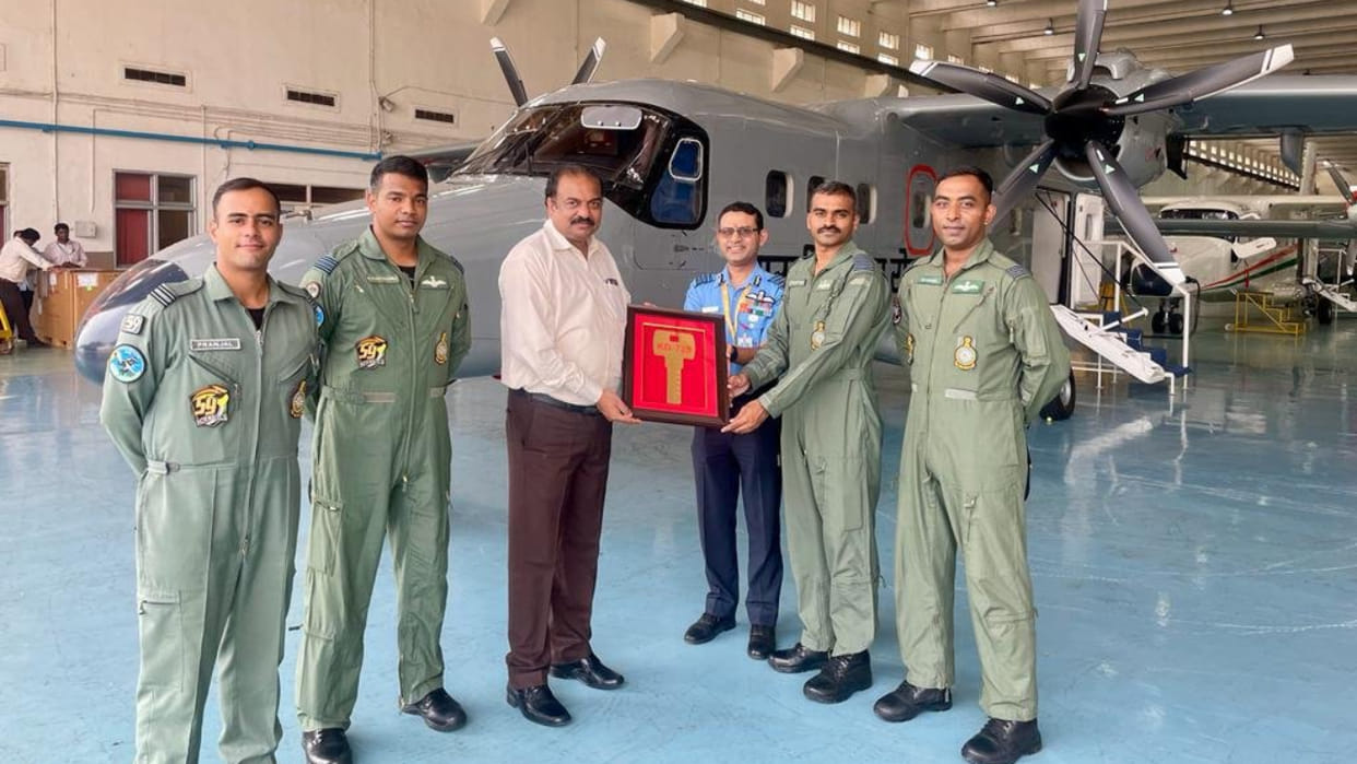 IAF has inducted the first of six new Dornier Do-228 aircraft manufactured by HAL