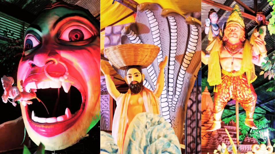 indore jhanki bhagwan krishna, hanuman, vishnu, shankar, shivaji maharaj, lakshmibai, maharana pratap