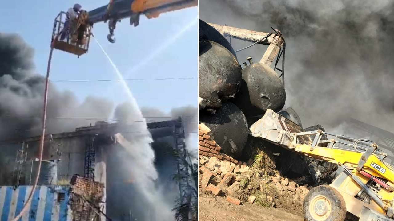 Massive fire breaks out in chemical factory in Kurali of Punjab