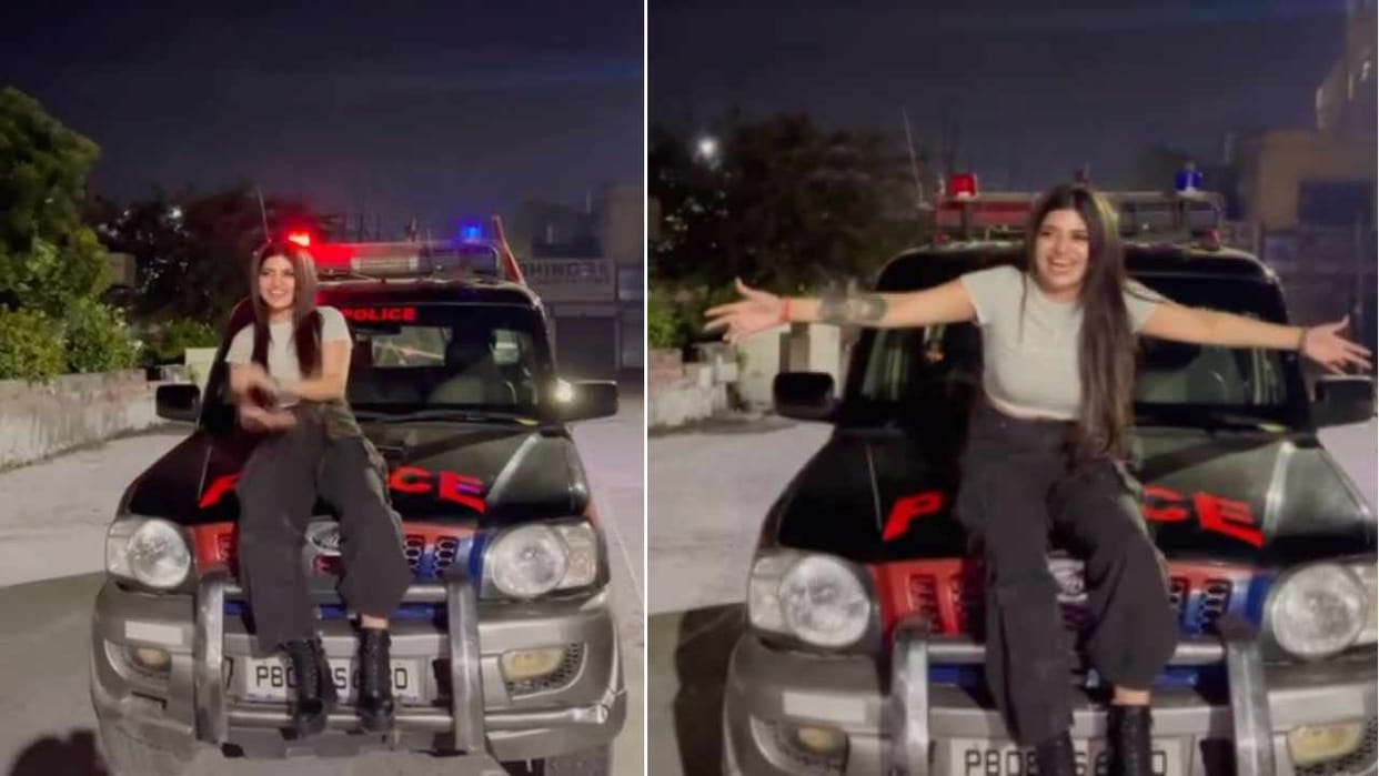 Social Media Star Made Video On SHO car in Jalandhar of Punjab