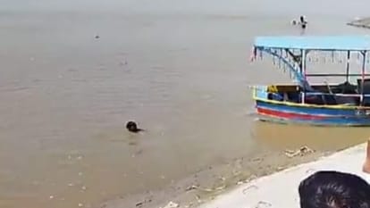 man drowned in Ganga who came to immerse the idol at Ganga Ghat