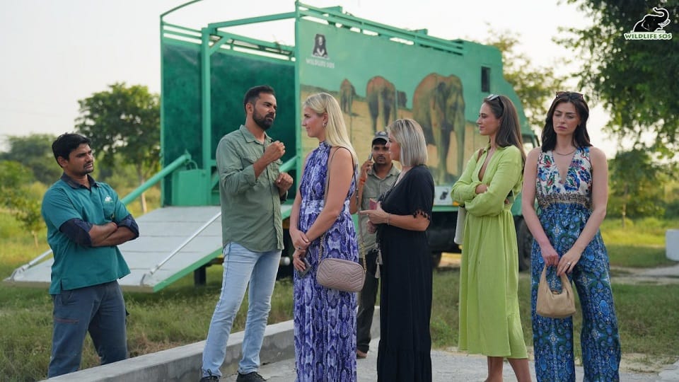 Miss Universe Great Britain 2023 visit Elephant Conservation Center mathura