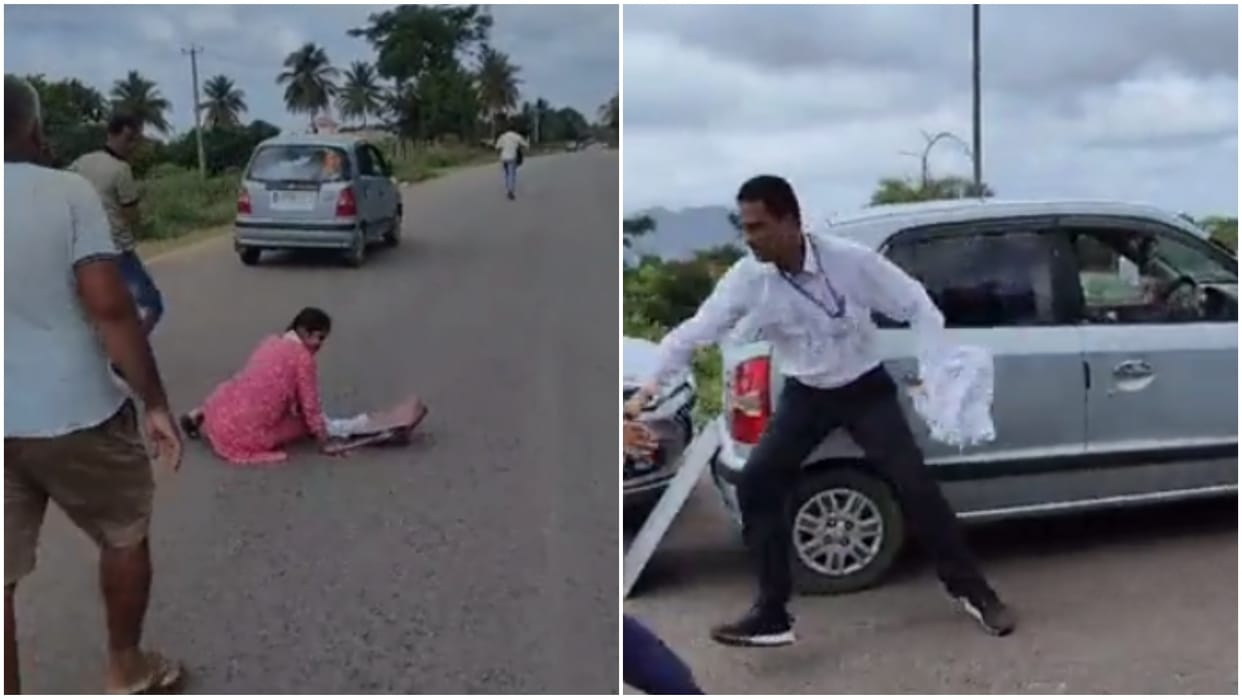 The Returning officer and his team were robbed and attacked by four unknown people in Ramanagara