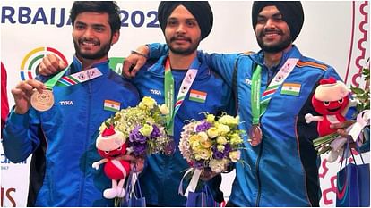 Sarabjot Singh, Shiva Narwal and Arjun Singh Cheema wins Mens 10m Air Pistol Team gold in Asian Games 2023