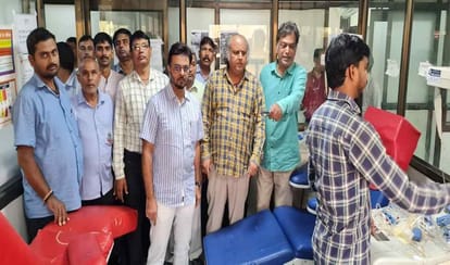 BJYM leader creates ruckus in IMA Blood Bank in varanasi alleges misbehavior with staff work halted for two h