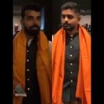 ODI World Cup 2023, Pakistani players, were welcomed, special way, video, Watch video, Bhagwa Shawl,