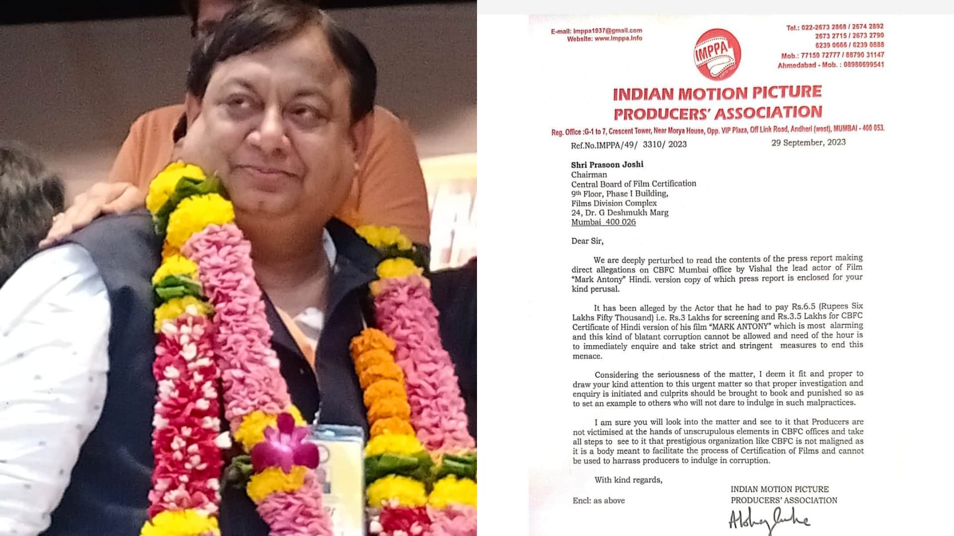 Mark Antony alleged Bribe Case makers get support from producers body IMPPA and IFTDA