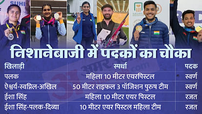 Asian Games 2023 India broke two records in shooting Palak Isha Swapnil Aishwary Pratap Akhil wins medals