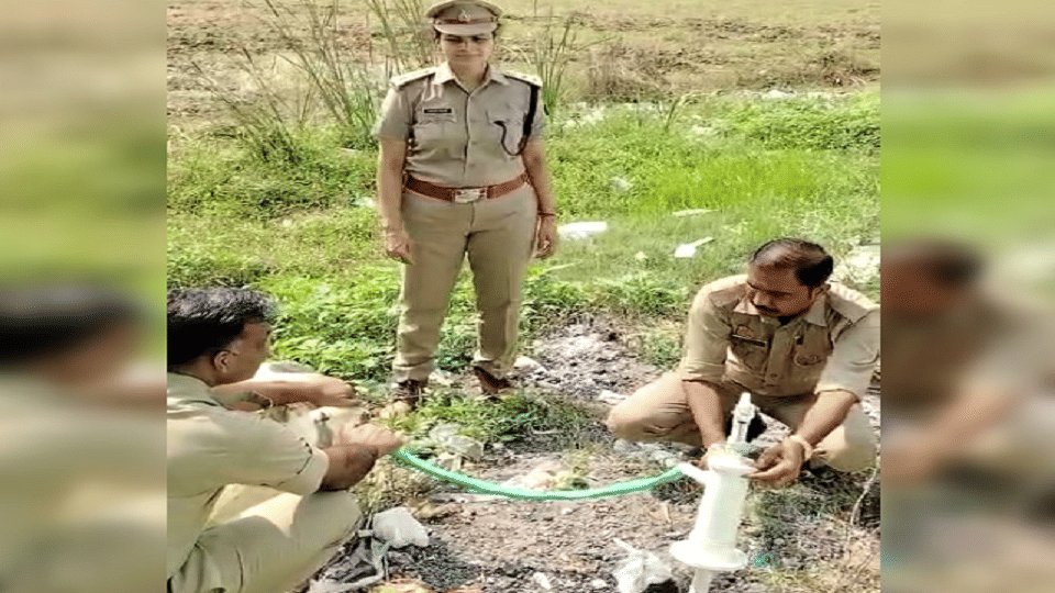 Two arrested for selling raw liquor through hand pump by installing a tank in Lalitpur