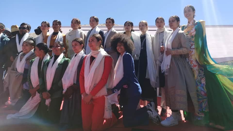 Ladakh host fashion show at Umling La world highest motorable road