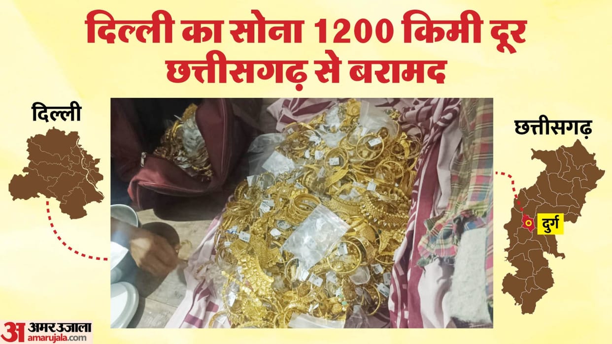 Delhi Jewellery Shop Robbery: Gold Stolen In Bhogal Recovered From Bilaspur Chhattisgarh News in Hindi