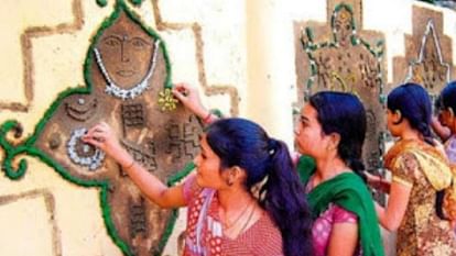 Ujjain News: Sanjha festival start from today in Malvanchal Mande will be painted on the walls of the house