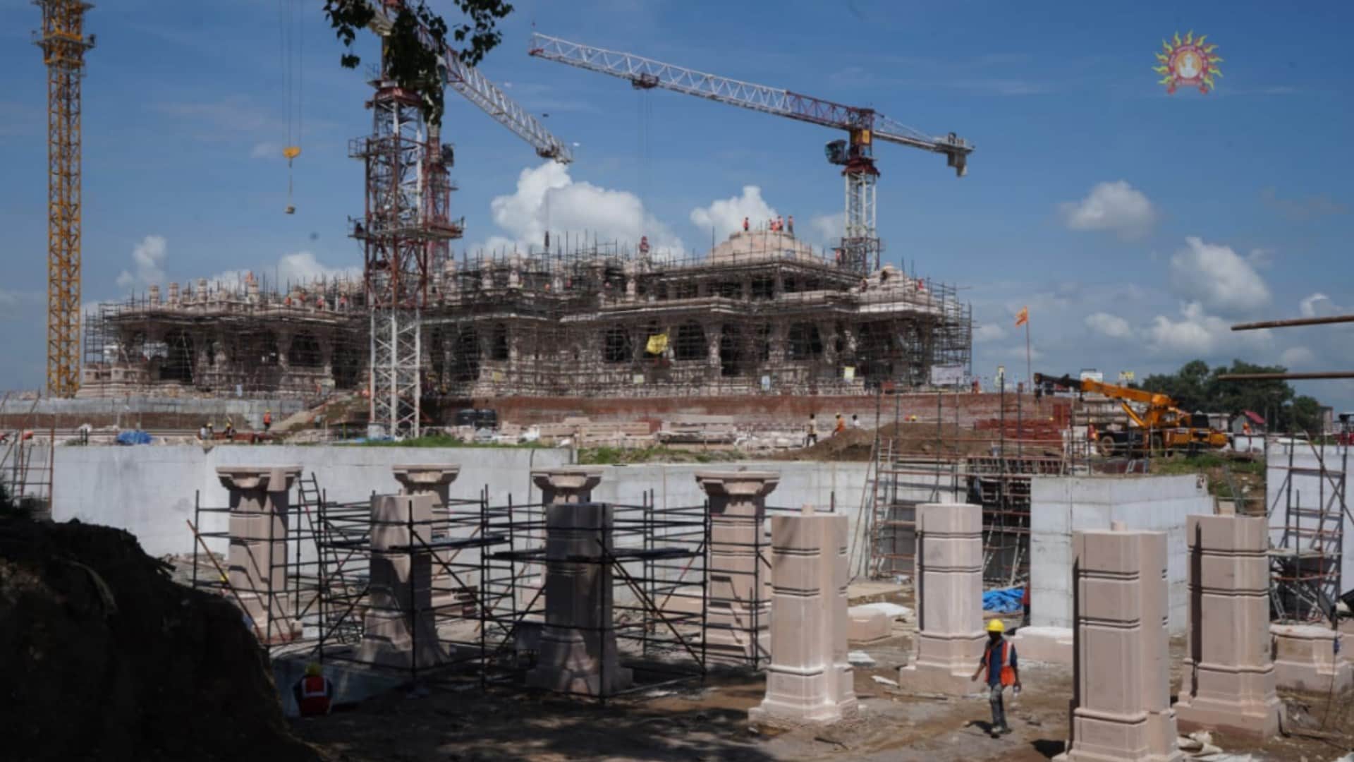 Pics of stairs and doors of Ram temple in AYodhya.