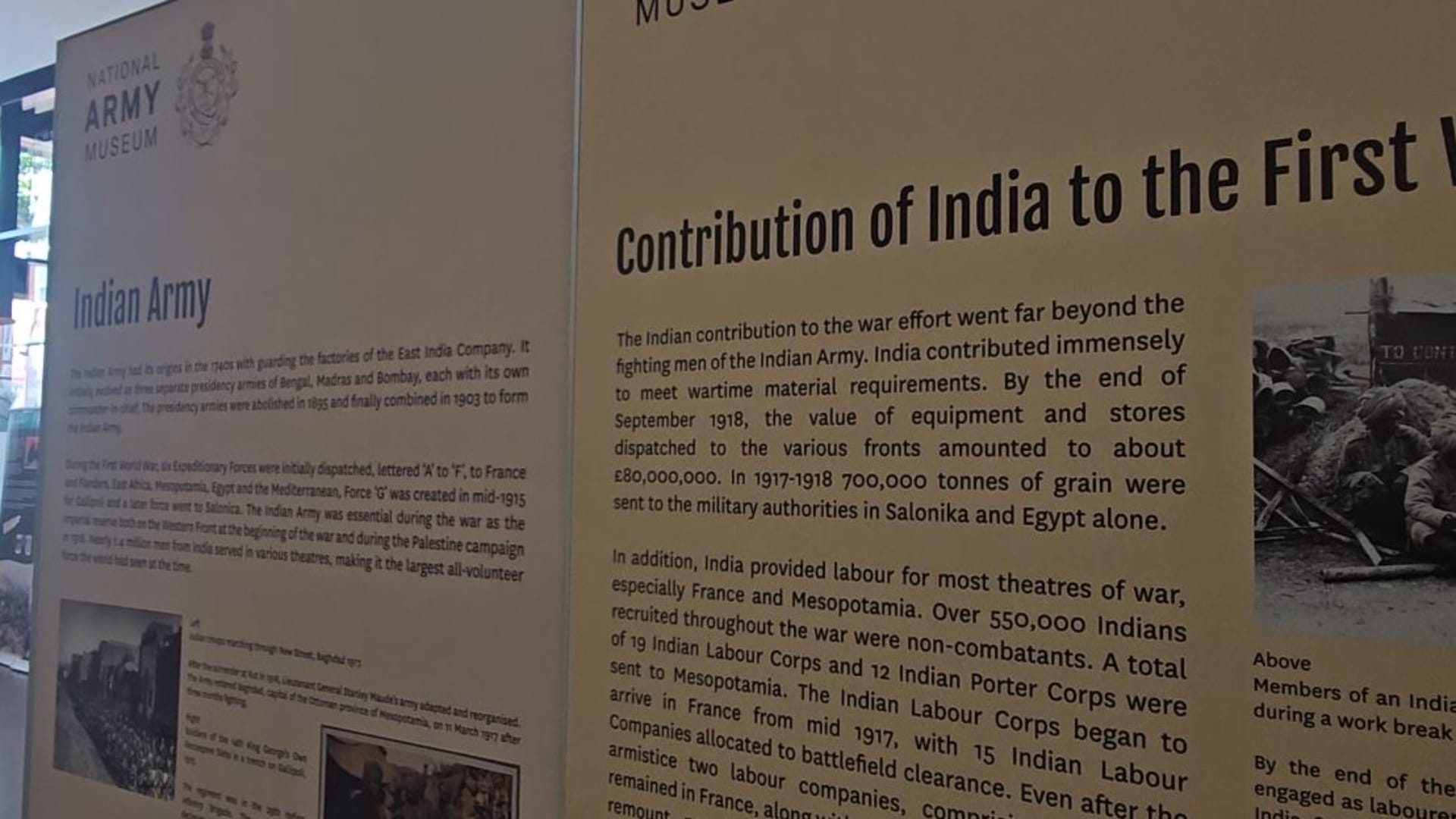 London National Army Museum exhibit British Indian Army role in first world war