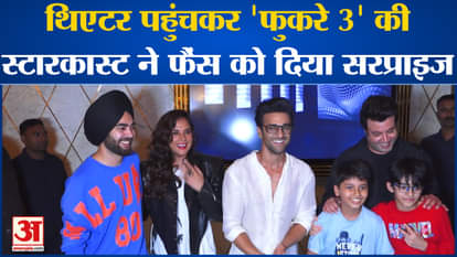 Starcast of Fukrey 3 reached theater, gave surprise to fans