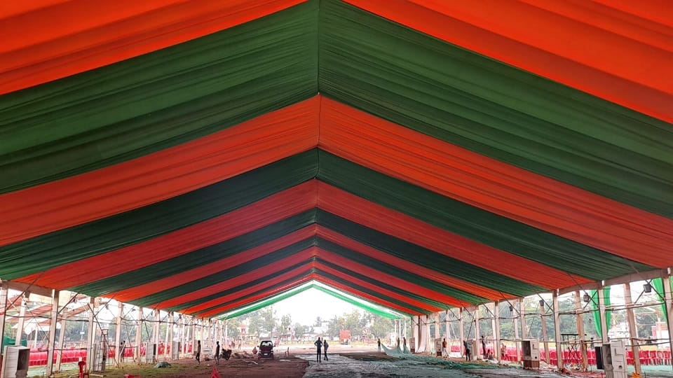 Lalbagh ground being decorated for PM public meeting