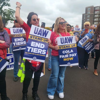 United Auto Workers union strikes in Stellantis factory that makes Ram pickup truck