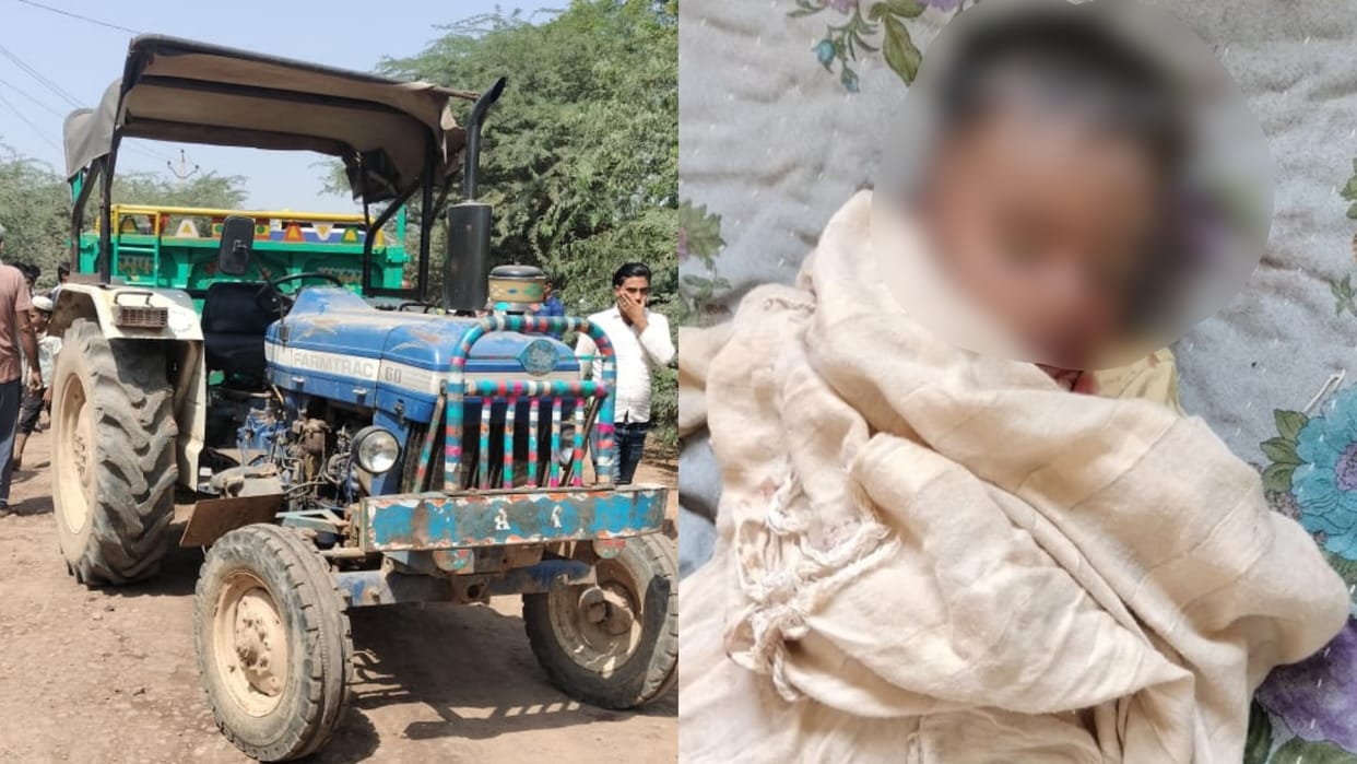 Bharatpur Road Accident Child dies after being hit by tractor-trolley