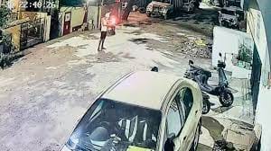Goon throws petrol bomb at businessman's house to extort money