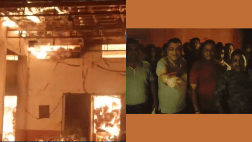 fire accident in indore palda area bardana factory warehouse